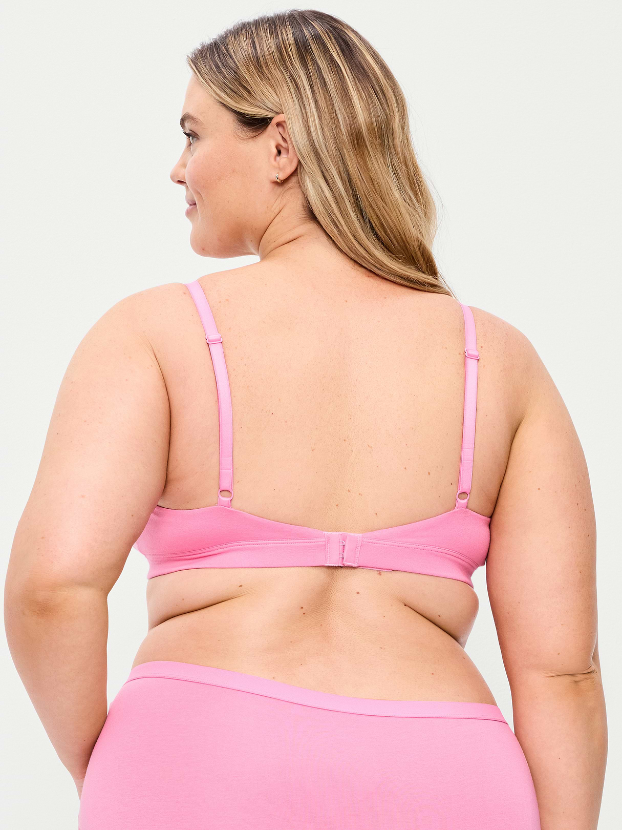 Everyday Cotton Triangle Bralette - Hydrangea Pink