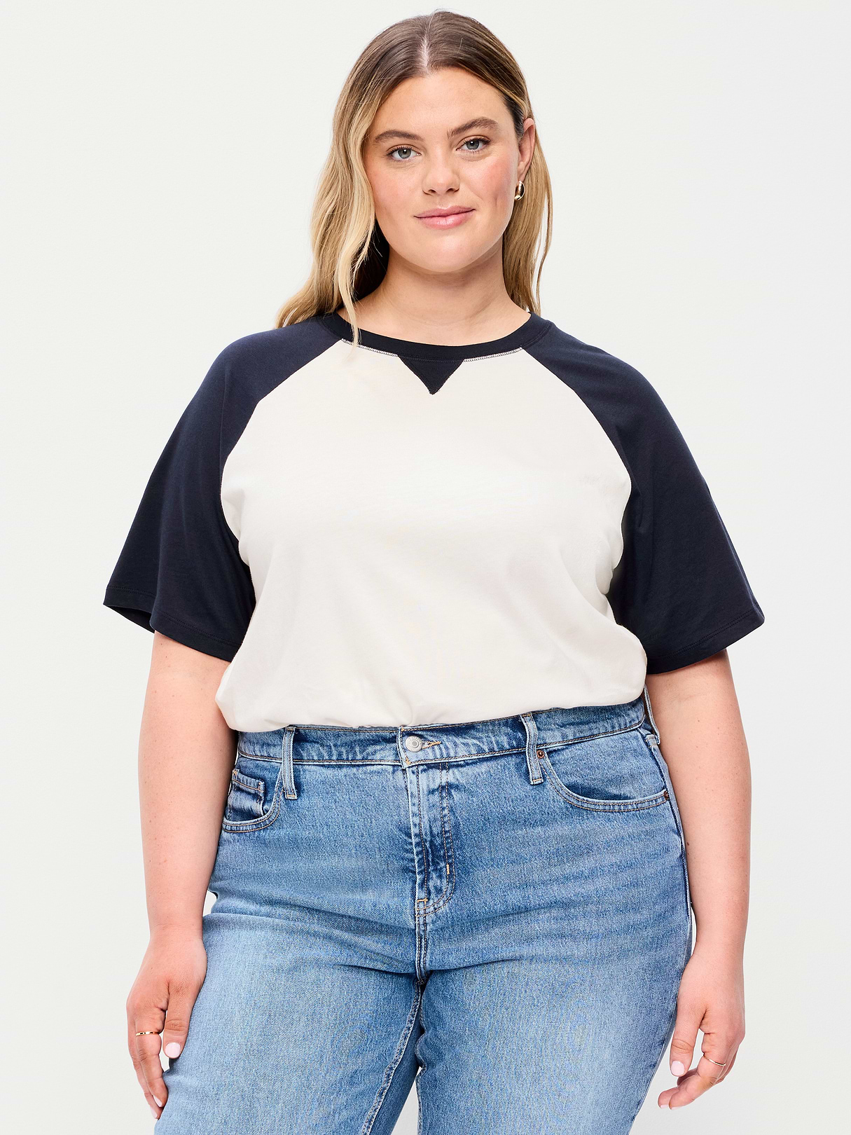 Vintage Crew-Neck Raglan T-Shirt - In the Navy