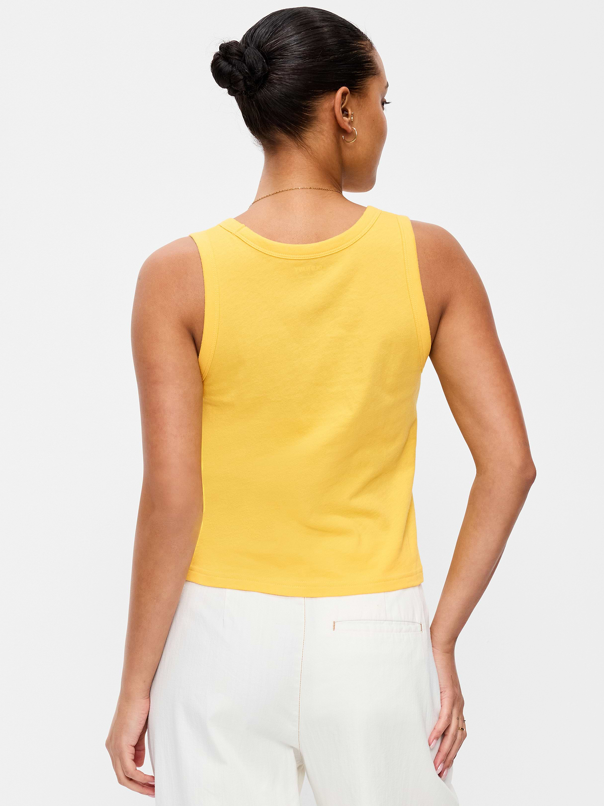 Relaxed Scoop-Neck Tank Top - Golden Yarrow