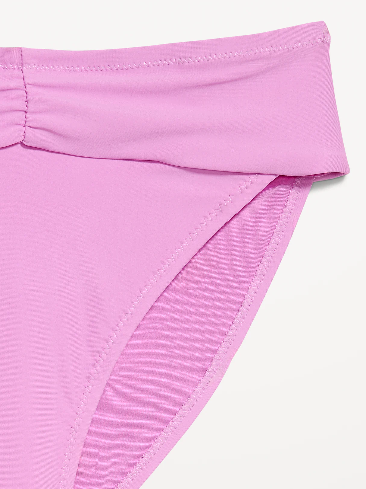 High-Waisted Cinched Bikini Swim Bottoms - Rock Rose