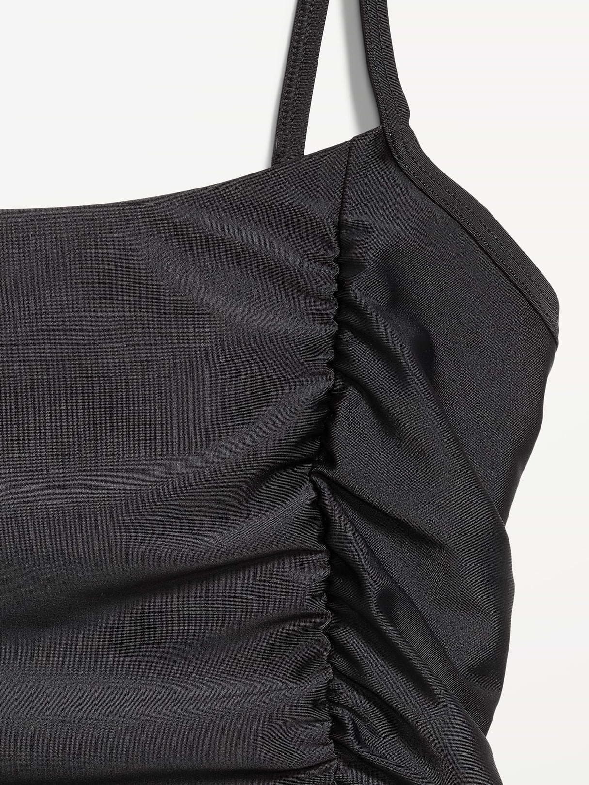 Ruched One-Piece Swimsuit - Black Jack