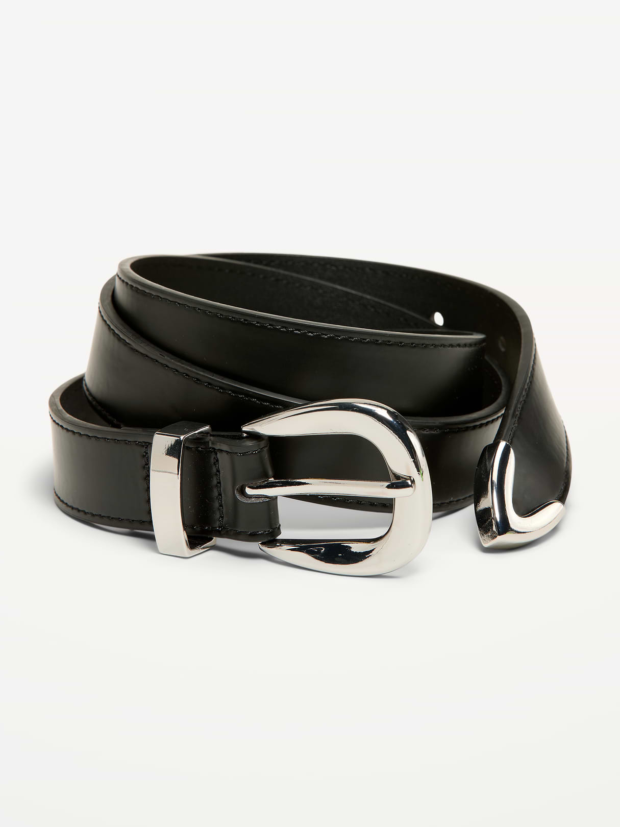 Faux-Leather Western Belt - Black Jack