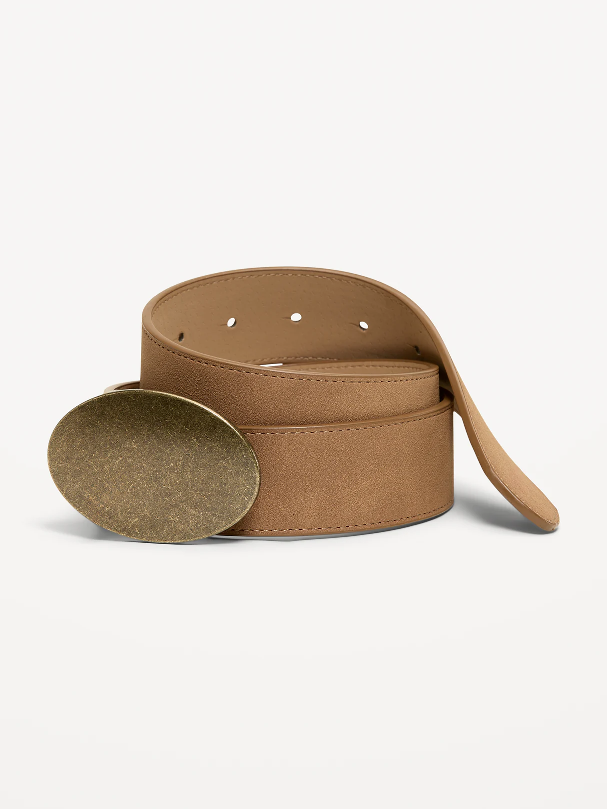 Statement Buckle Belt - Caramel