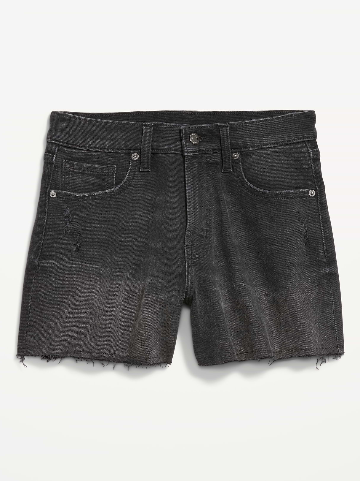 Curvy High-Waisted OG Jean Cut-Off Shorts -- 4-inch inseam - Panther