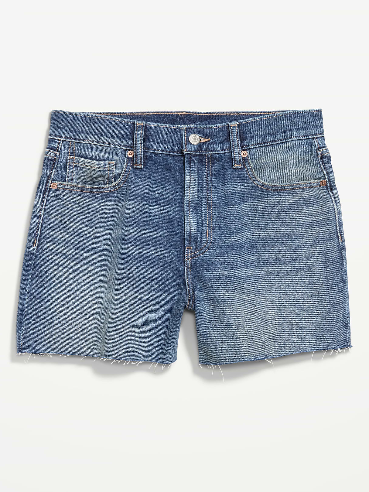 High-Waisted OG Cut-Off Jean Shorts -- 4-inch inseam - Medium Wash