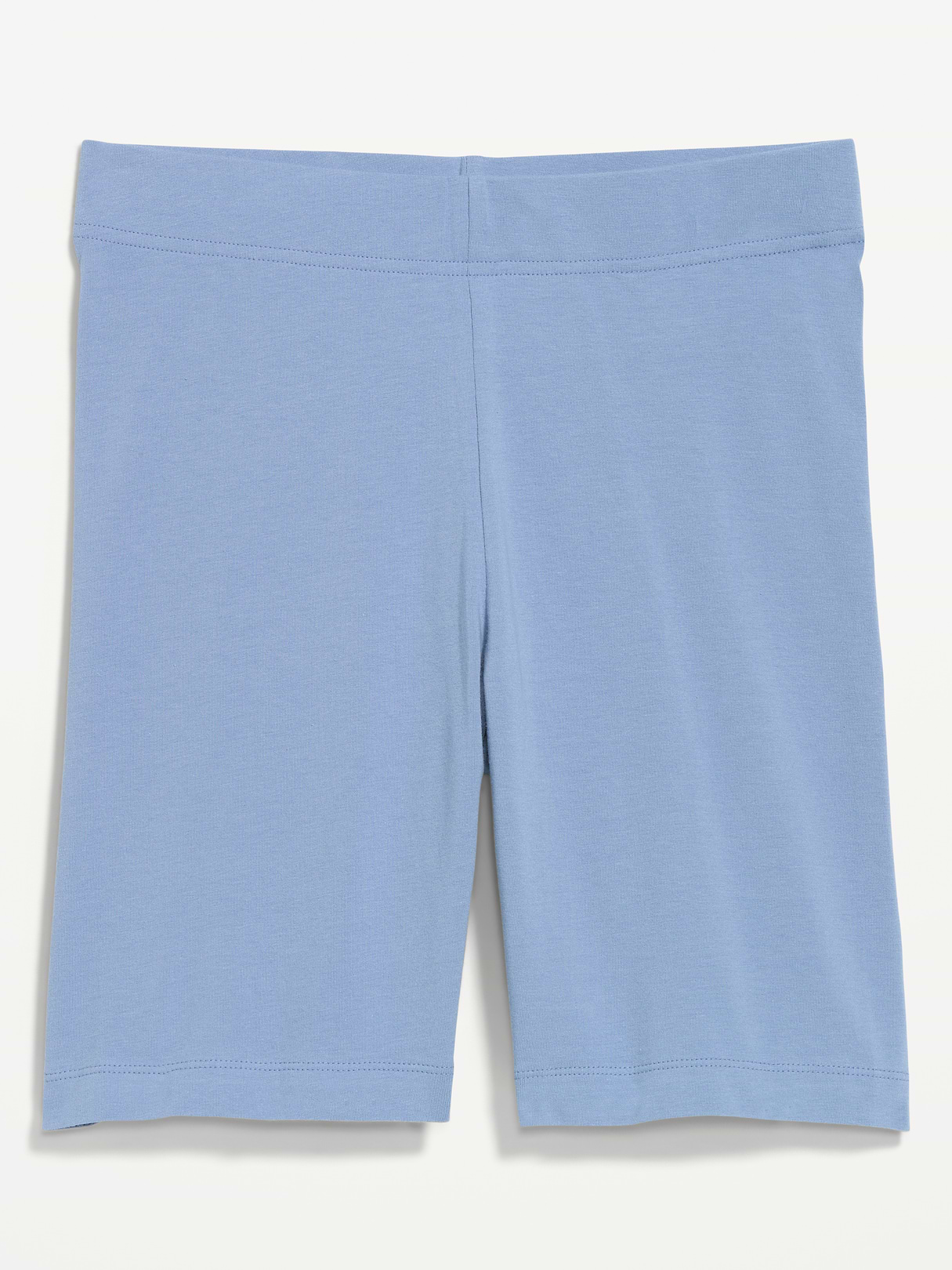 High-Waisted Cotton Biker Shorts -- 8-inch inseam - Kyanite