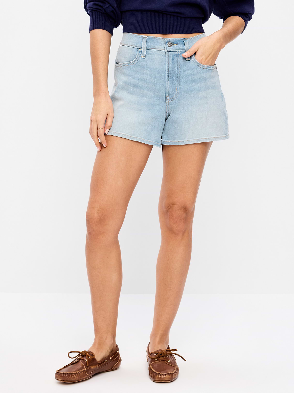High-Waisted Wow Jean Shorts -- 4-inch inseam - Nova