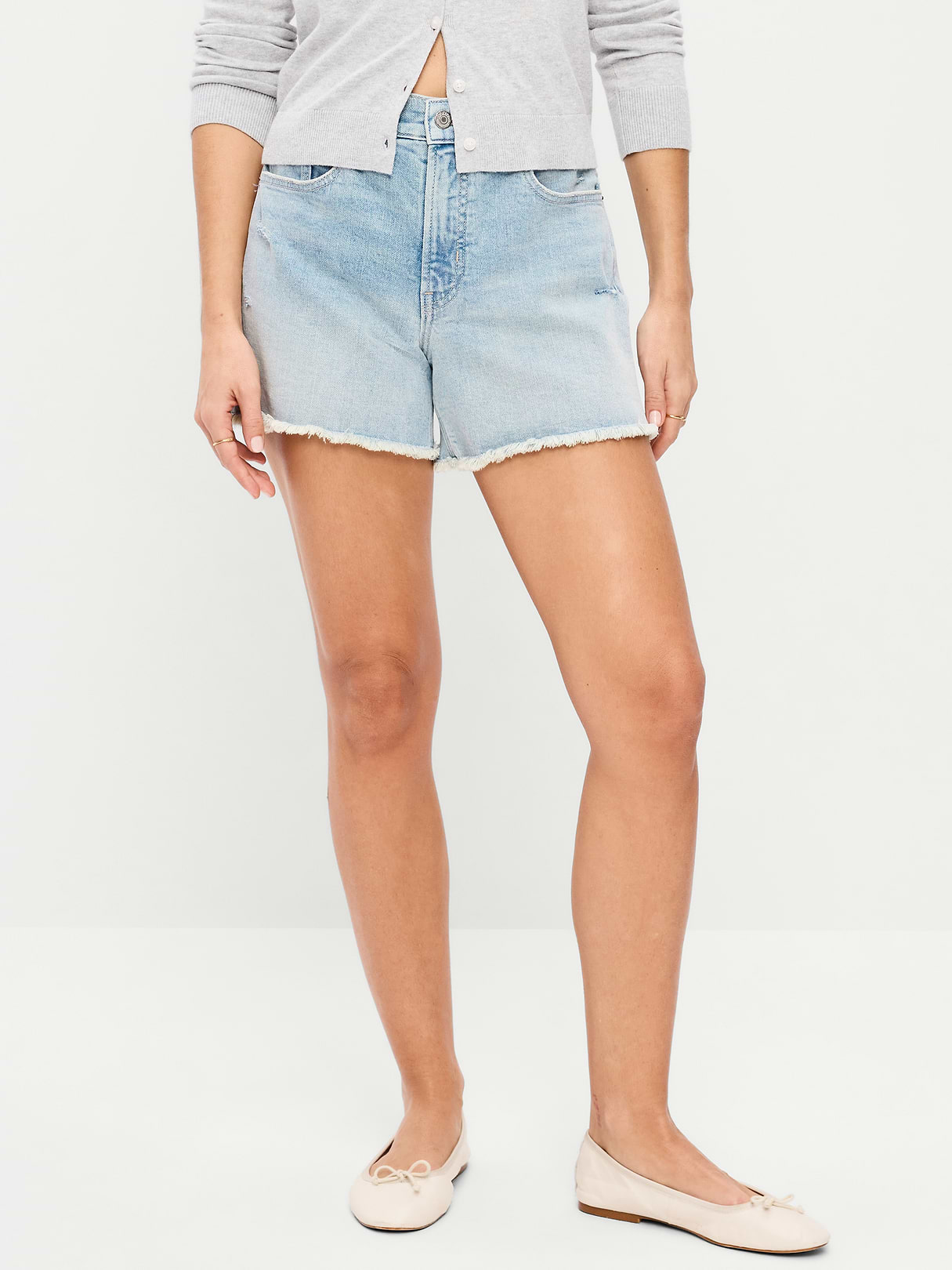 High-Waisted OG Jean Shorts -- 4-inch inseam - Lightest