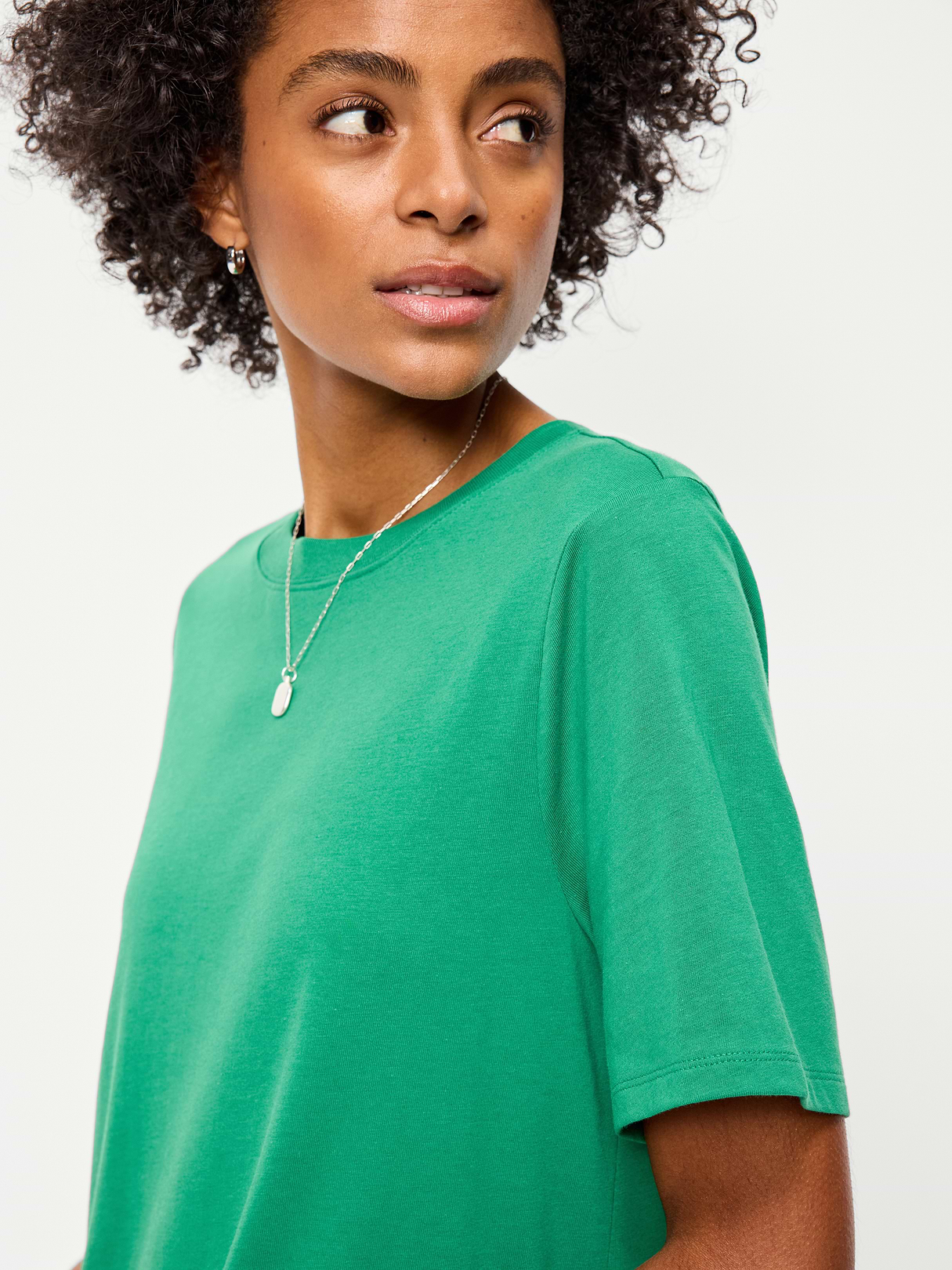Vintage Crew-Neck Maxi Dress - Emerald Pigment
