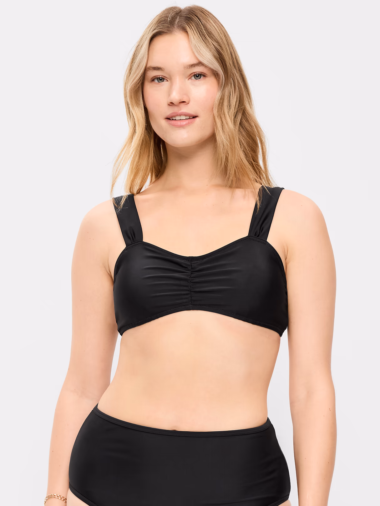 Cinched Swim Top - Black Jack