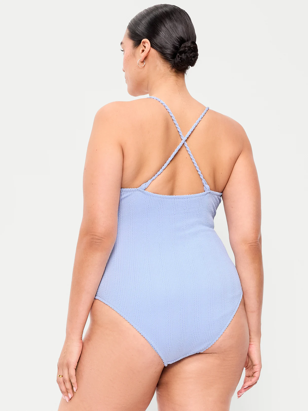 Ribbed Braided-Strap One-Piece Swimsuit - Float Your Boat