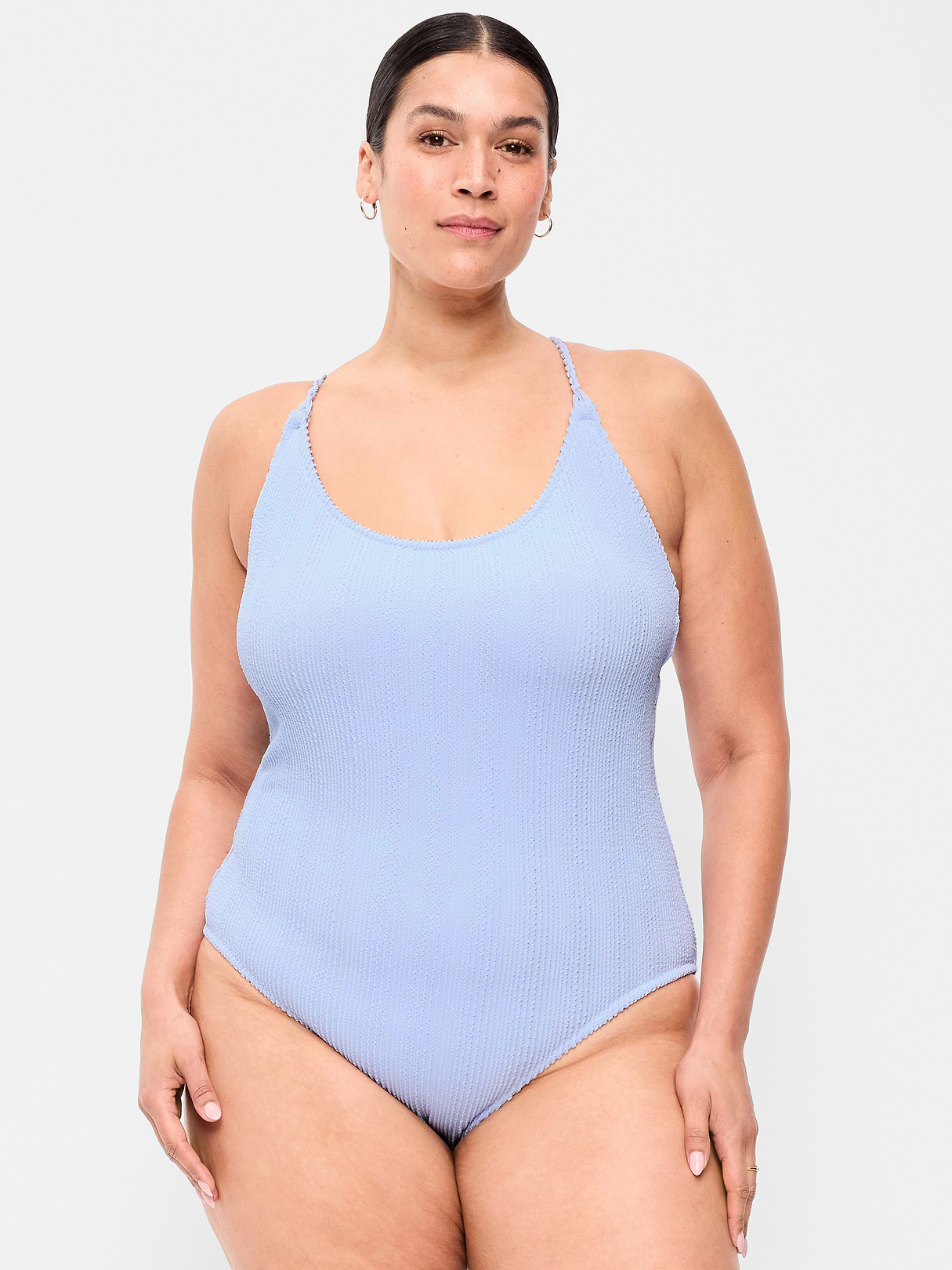 Ribbed Braided-Strap One-Piece Swimsuit - Float Your Boat