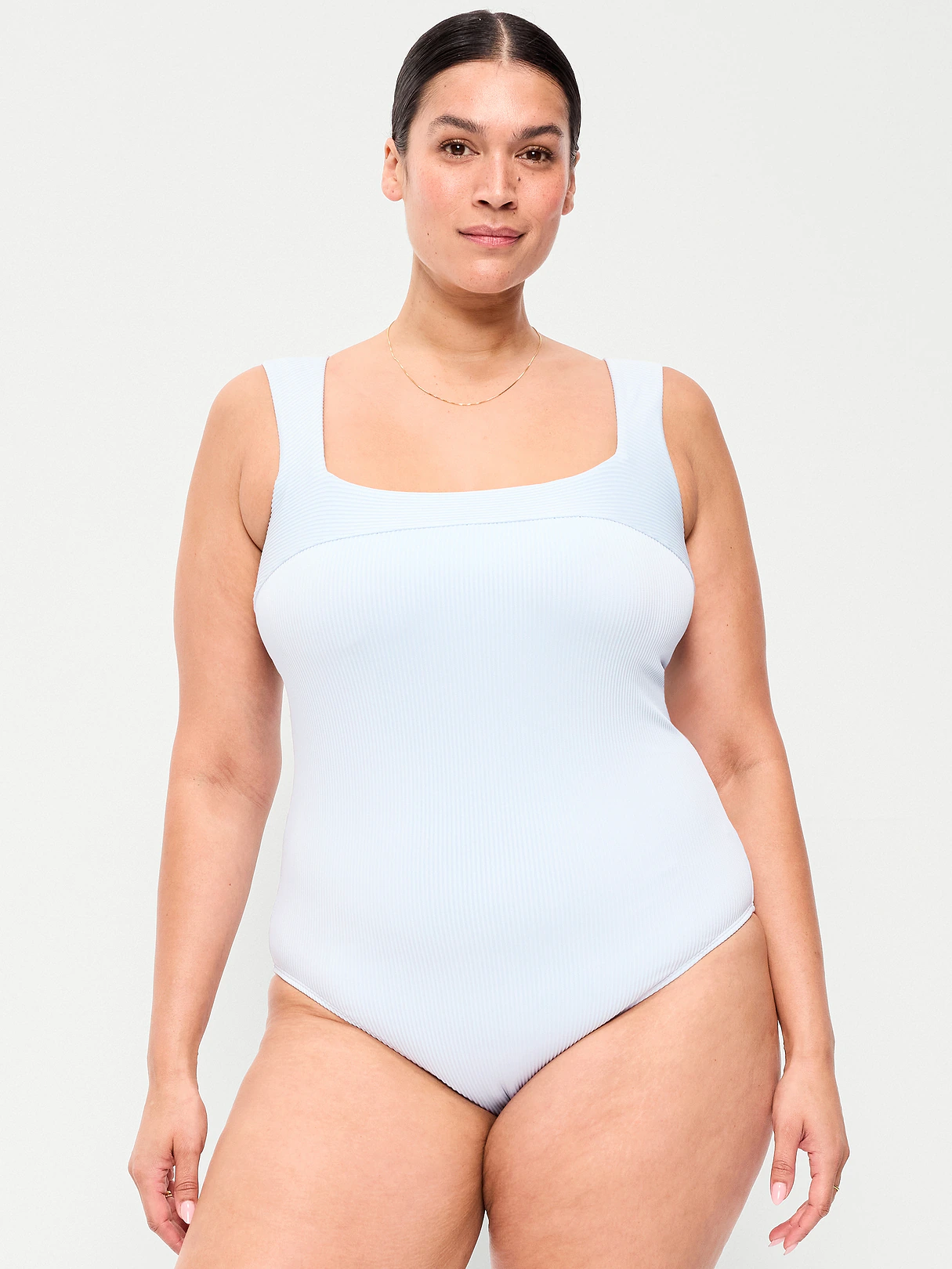 Ribbed One-Piece Swimsuit - Sky Maintenance