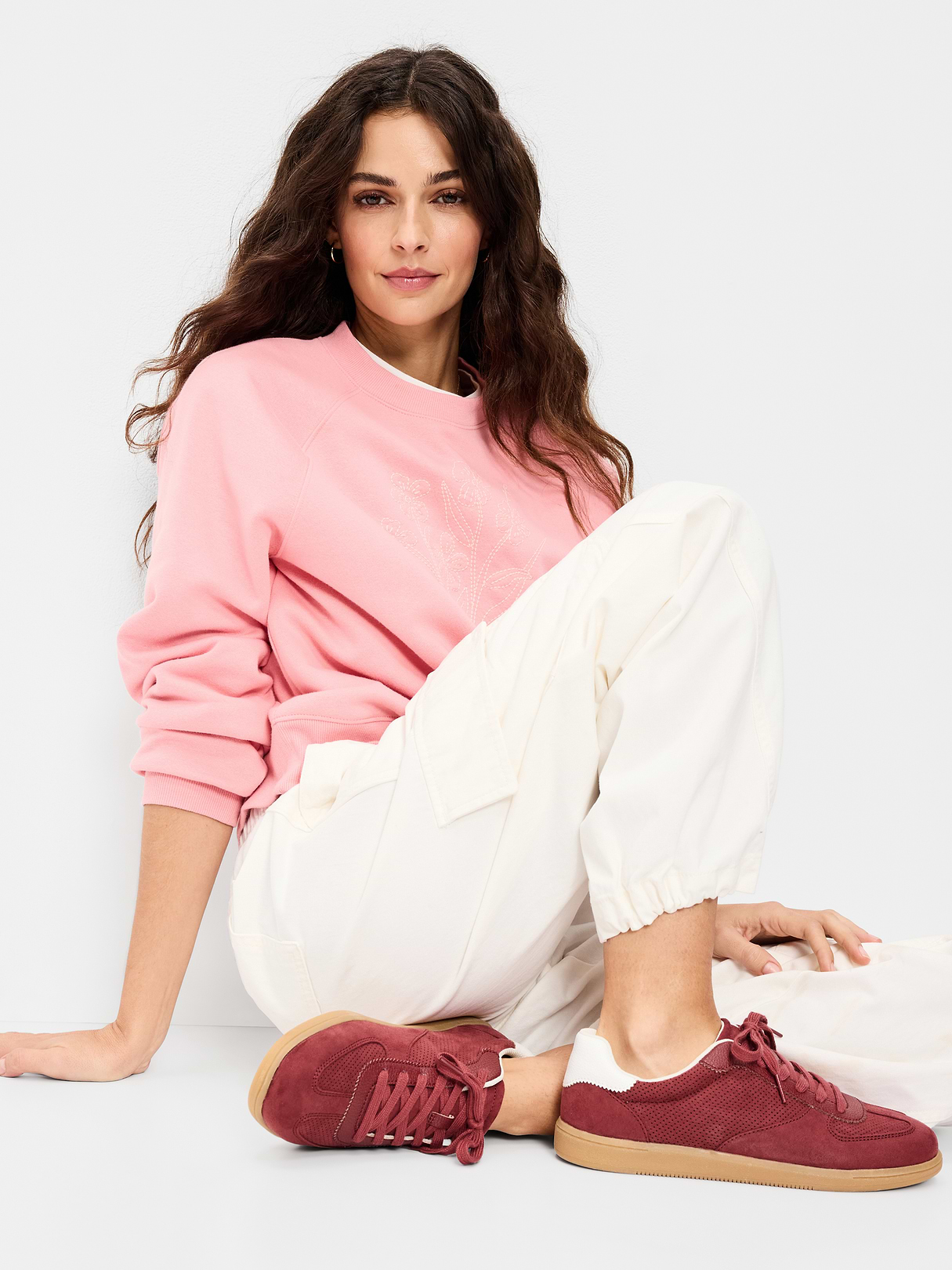 Lace-Up Sneakers - Wine Purple