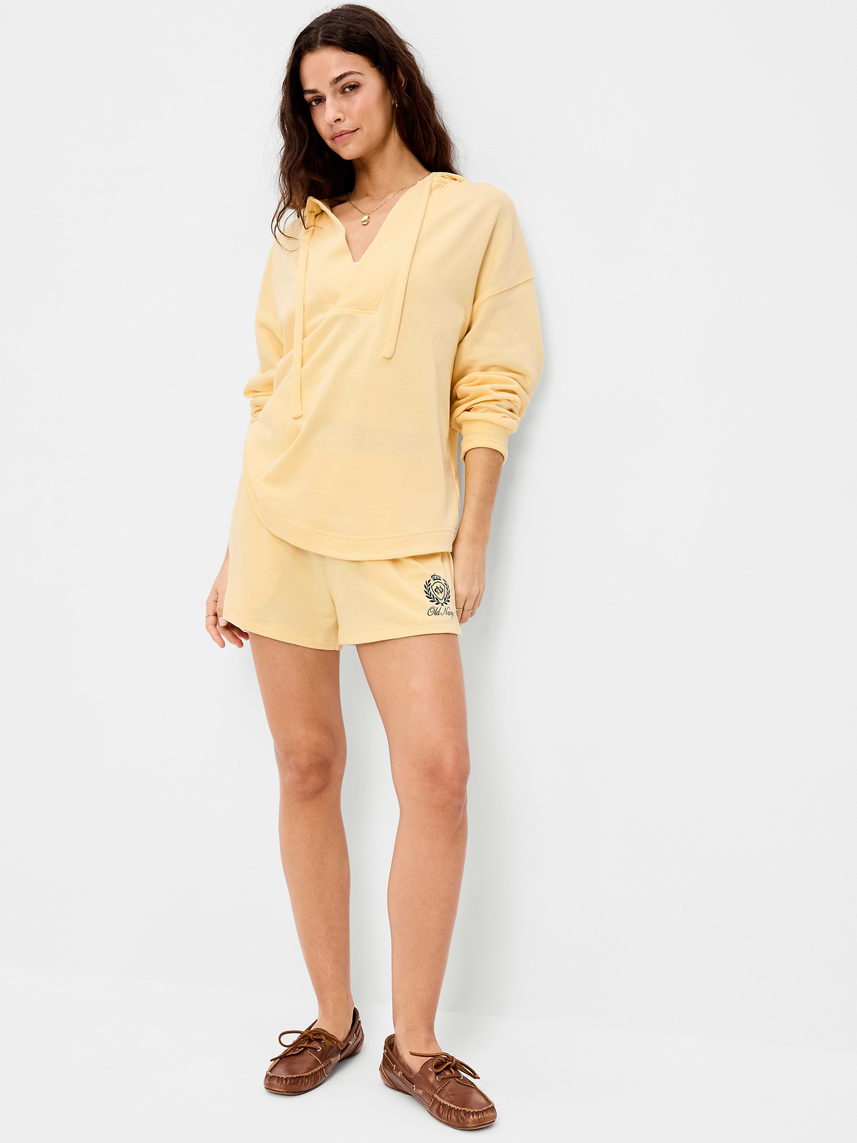 Oversized Tunic Beach Hoodie - Golden Straw