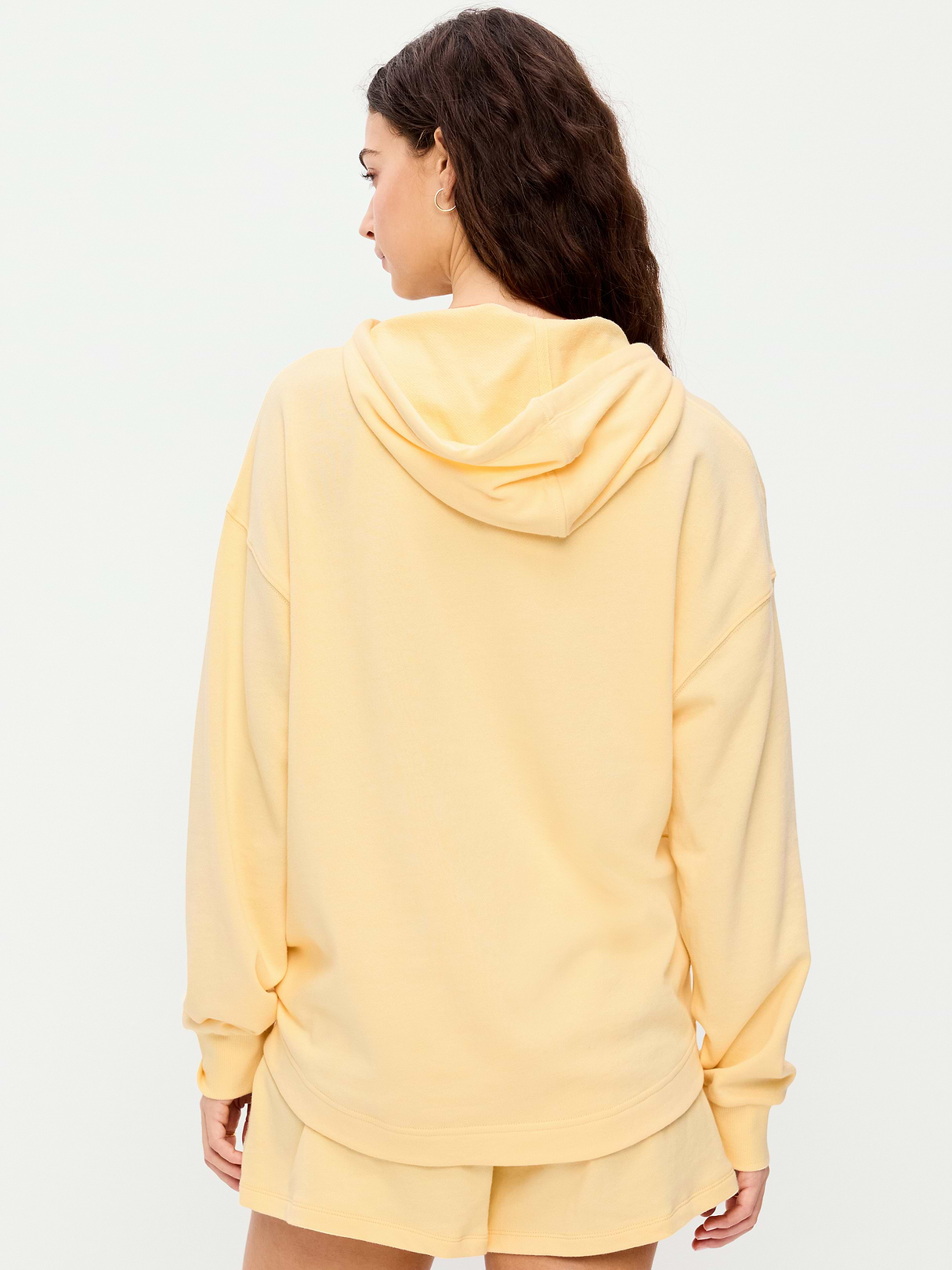 Oversized Tunic Beach Hoodie - Golden Straw