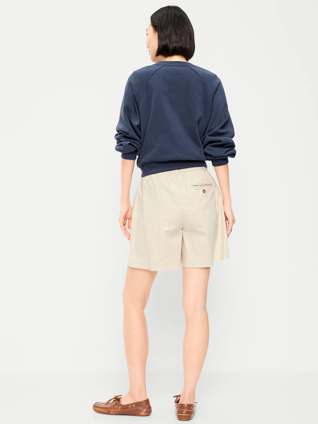 High-Waisted OGC Chino Shorts -- 6-inch inseam - Wish Bone