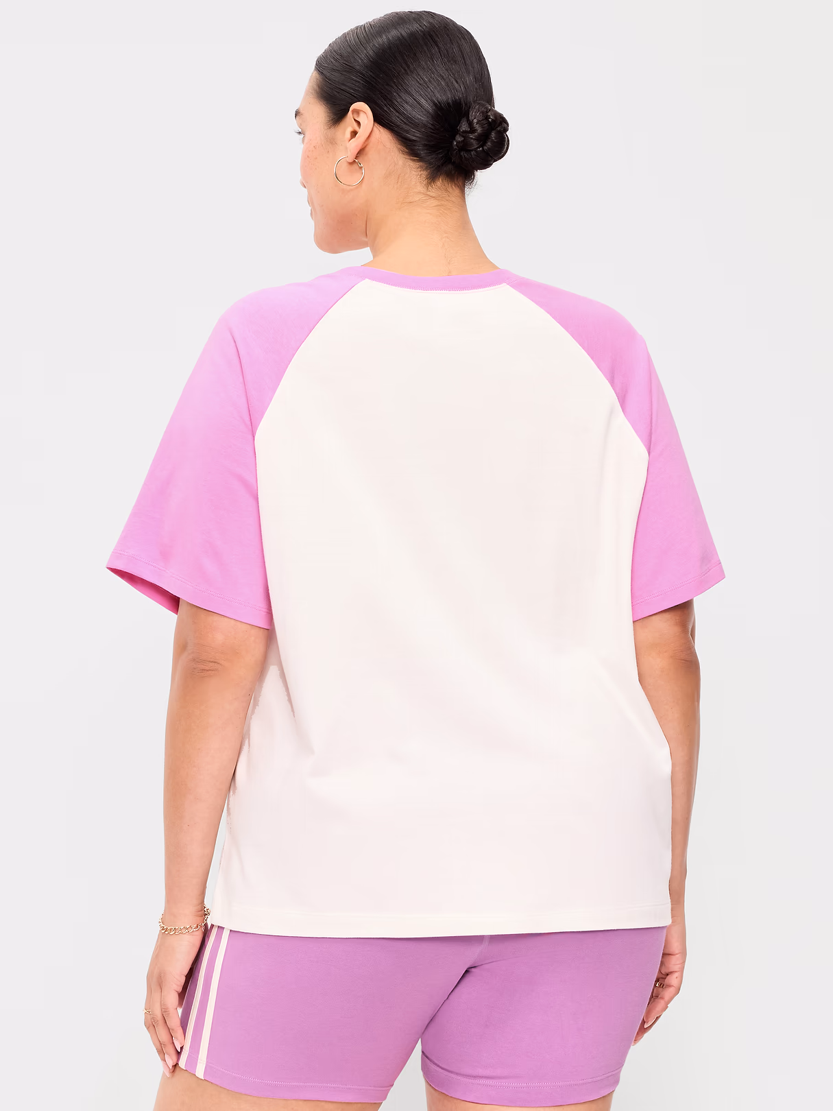 Vintage Crew-Neck Raglan T-Shirt - Rock Rose