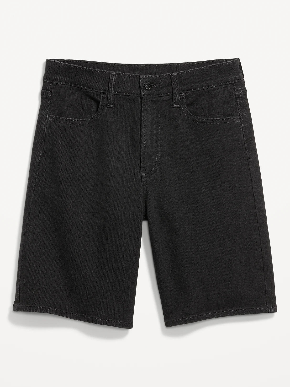 High-Waisted Wow Bermuda Jean Shorts -- 9-inch inseam - Black Jack