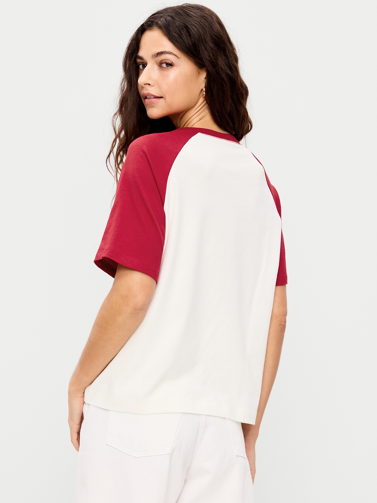 Vintage Crew-Neck Raglan T-Shirt - Annatto