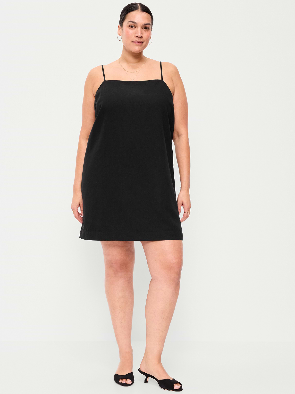 Strappy Mini Shift Dress - Black Jack