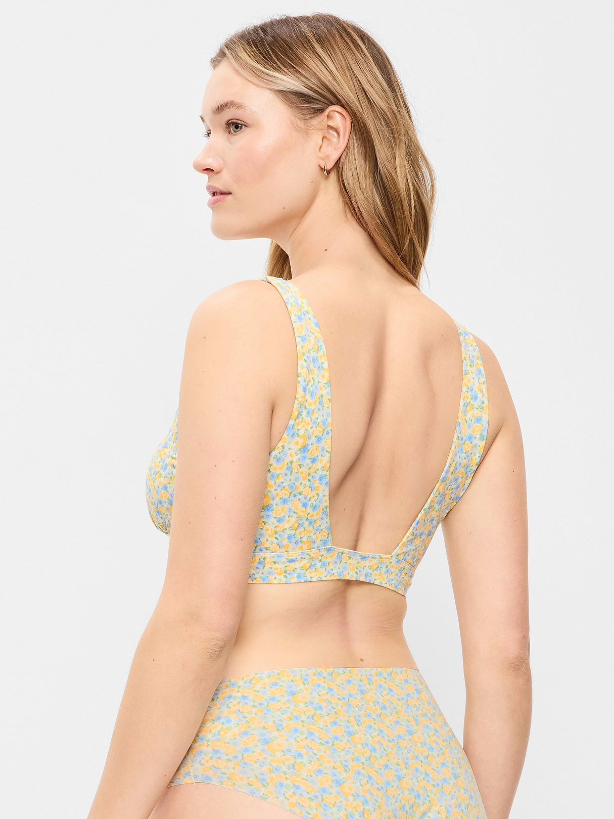 No-Show Bralette - Yellow Floral