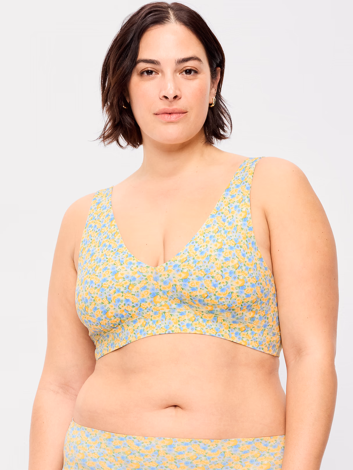 No-Show Bralette - Yellow Floral