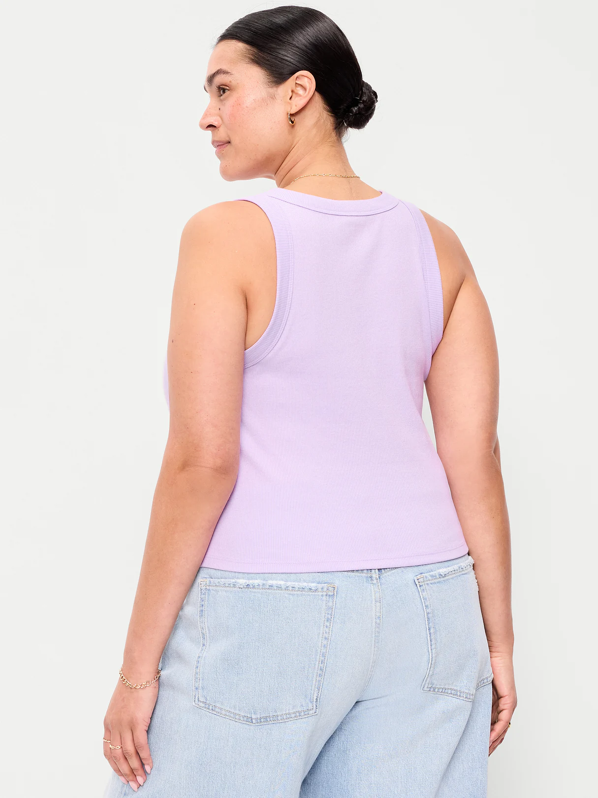 Crop Ribbed Tank Top - Fresh Lilac