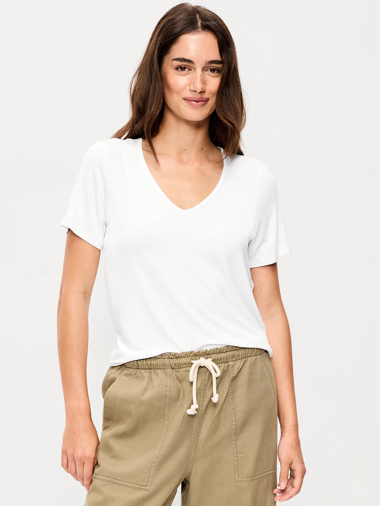 Luxe Slub-Knit T-Shirt - Calla Lilies