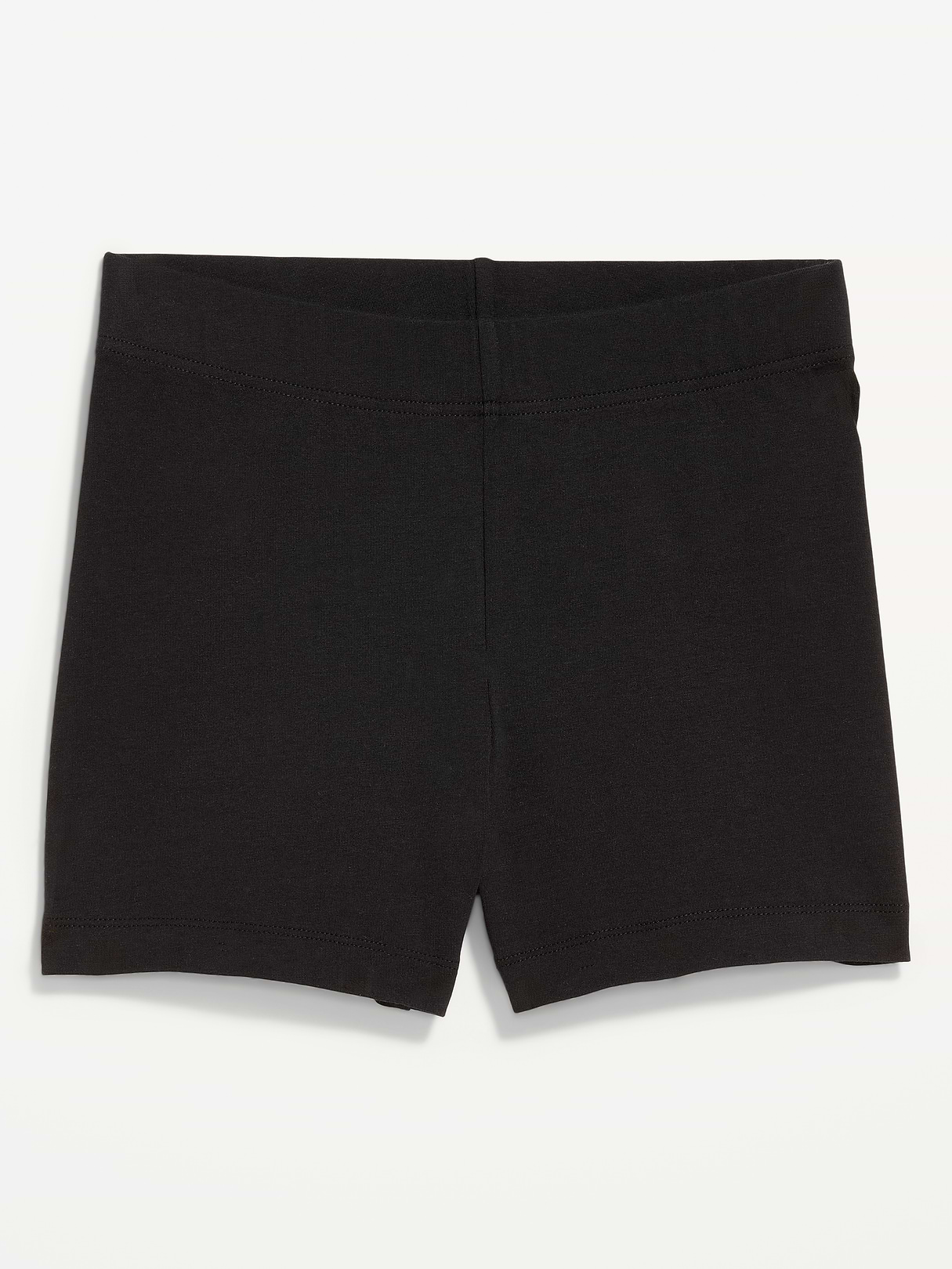 High-Waisted Jersey Biker Shorts -- 4-inch inseam - Black Jack