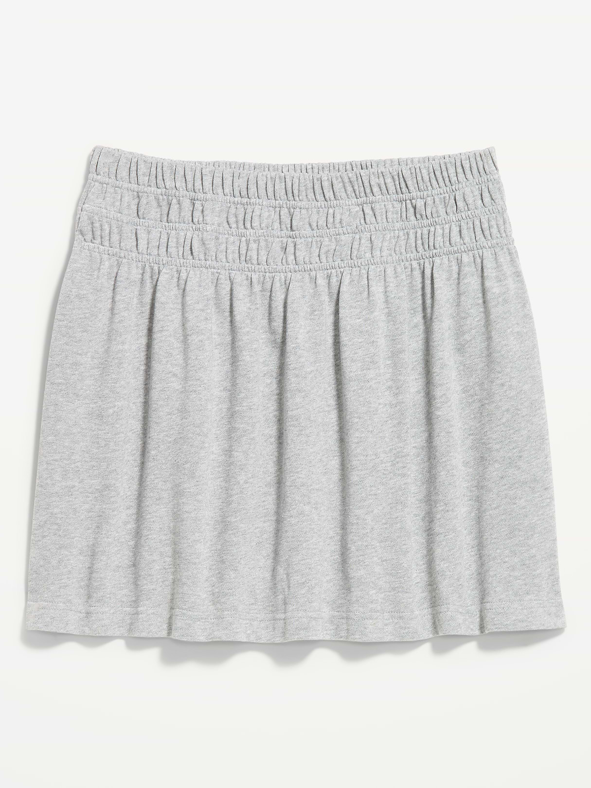 SoSoft Terry Smocked-Waist Mini Skirt - Heather Gray