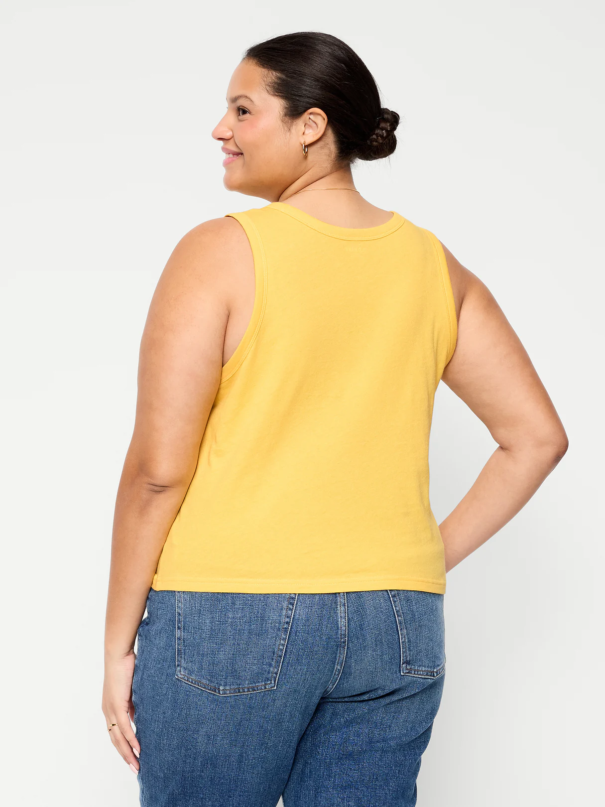 Relaxed Scoop-Neck Tank Top - Golden Yarrow