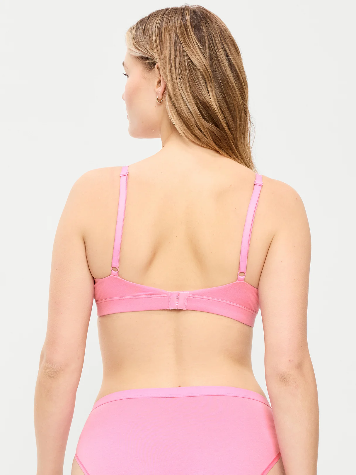 Everyday Cotton Triangle Bralette - Hydrangea Pink