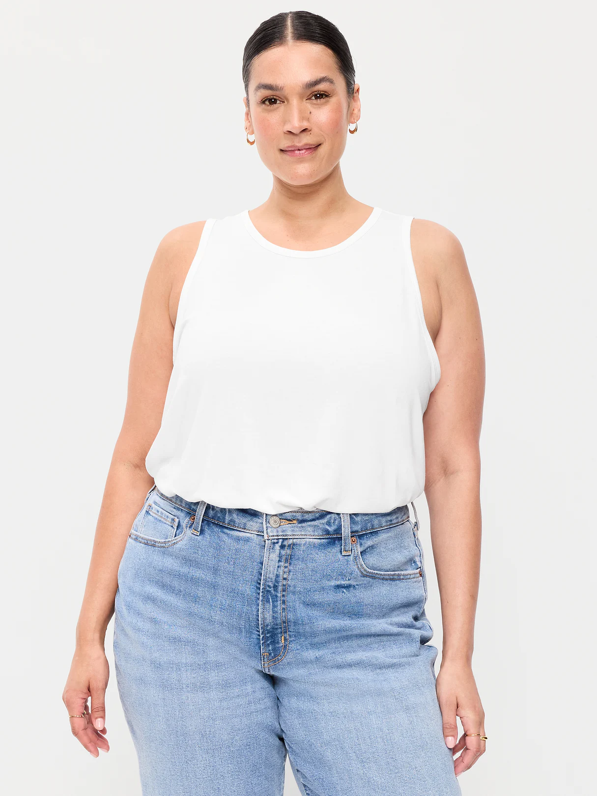 Luxe Sleeveless Top - Calla Lily White