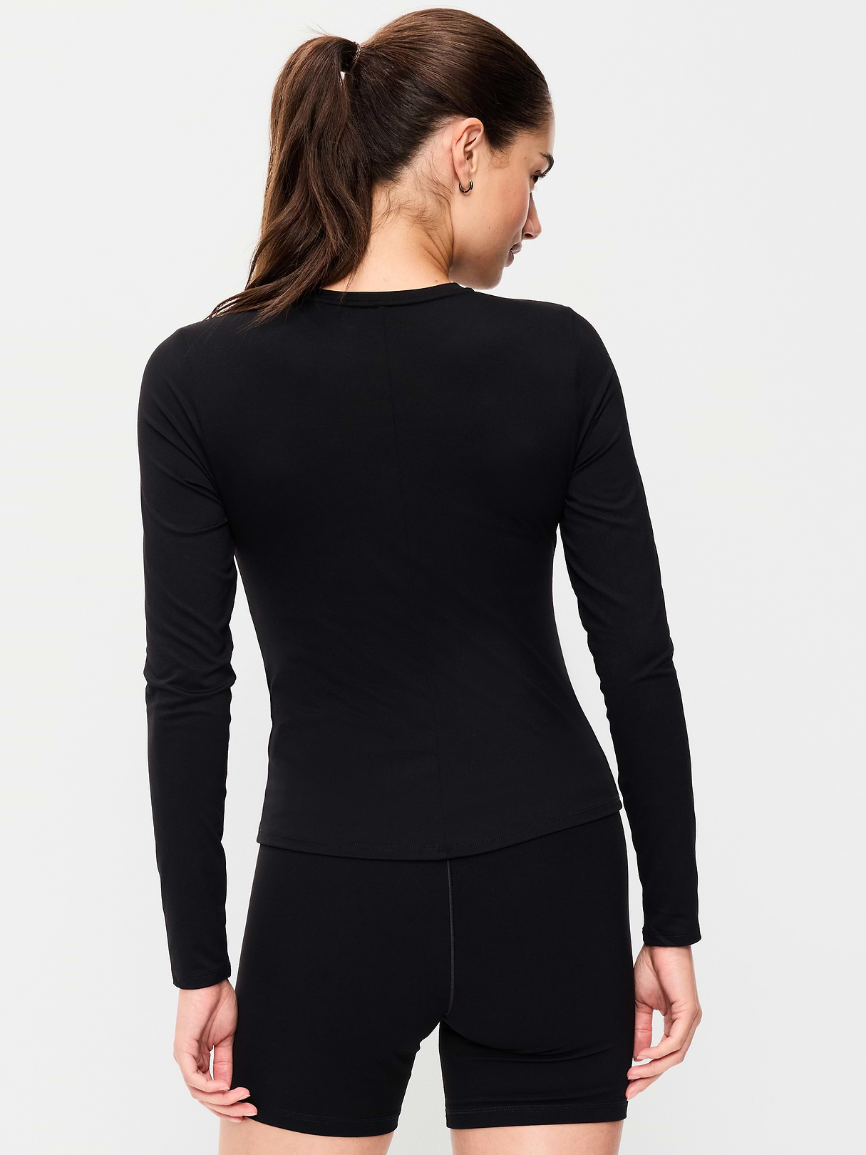 StudioSmooth Long-Sleeve Base Layer Top - Black Jack