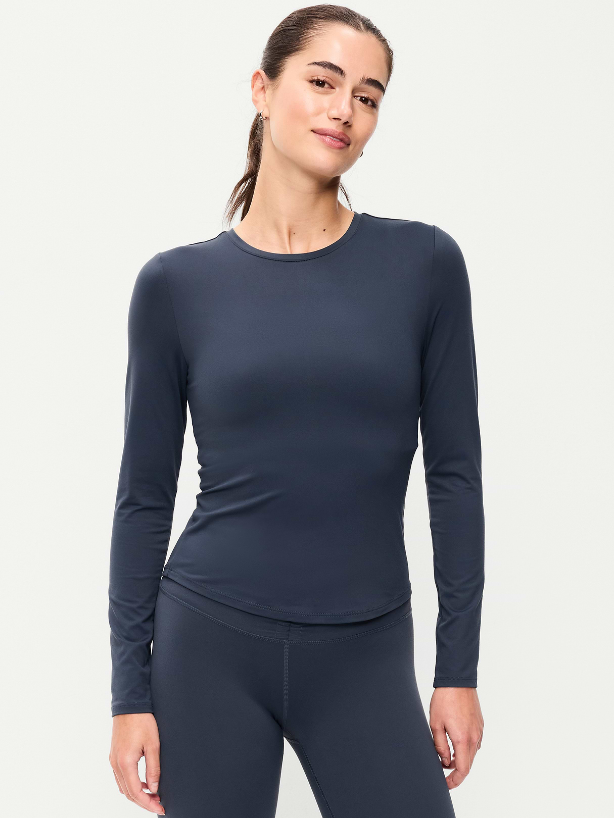 StudioSmooth Long-Sleeve Base Layer Top - Dusk Navy
