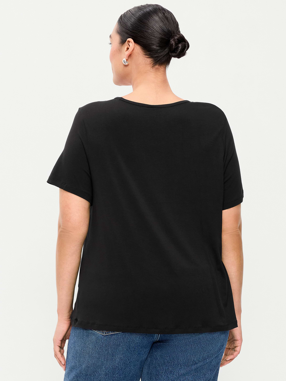 Luxe Crew-Neck T-Shirt - Light Black Heather