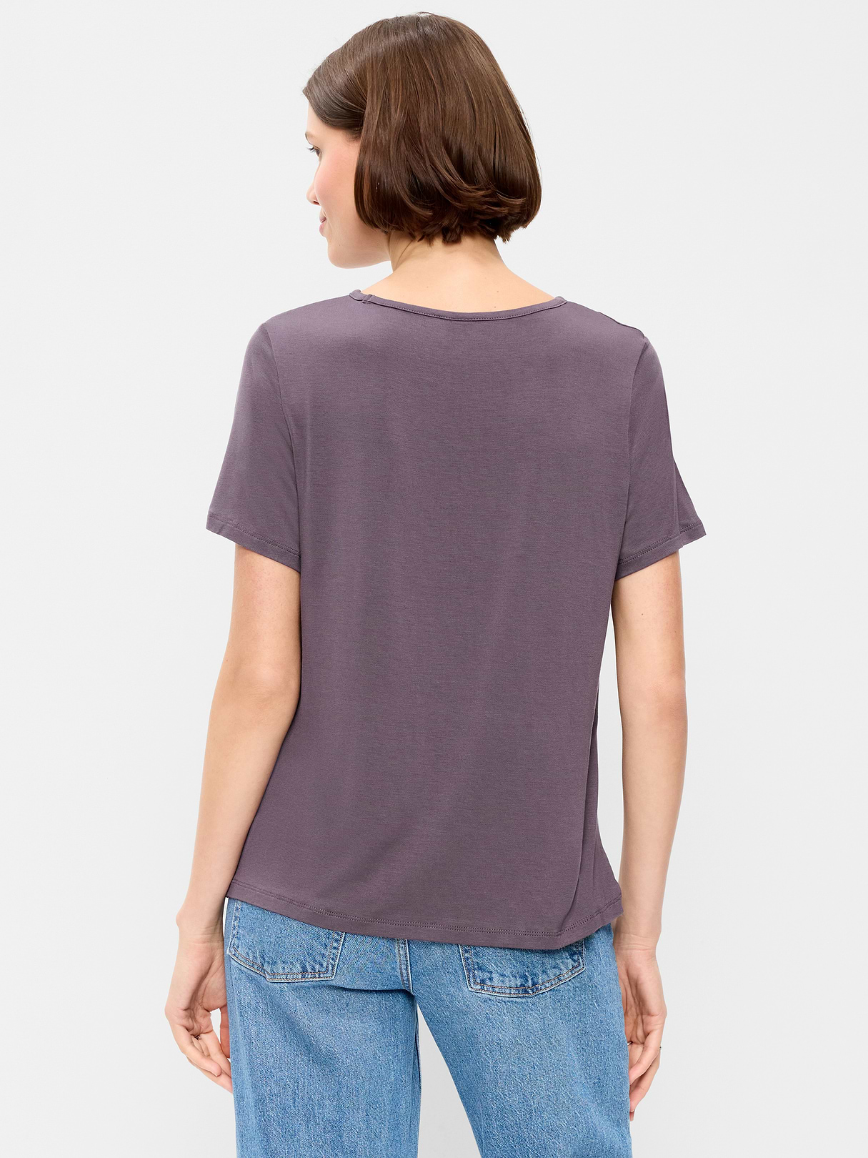 Luxe Crew-Neck T-Shirt - Purple 2