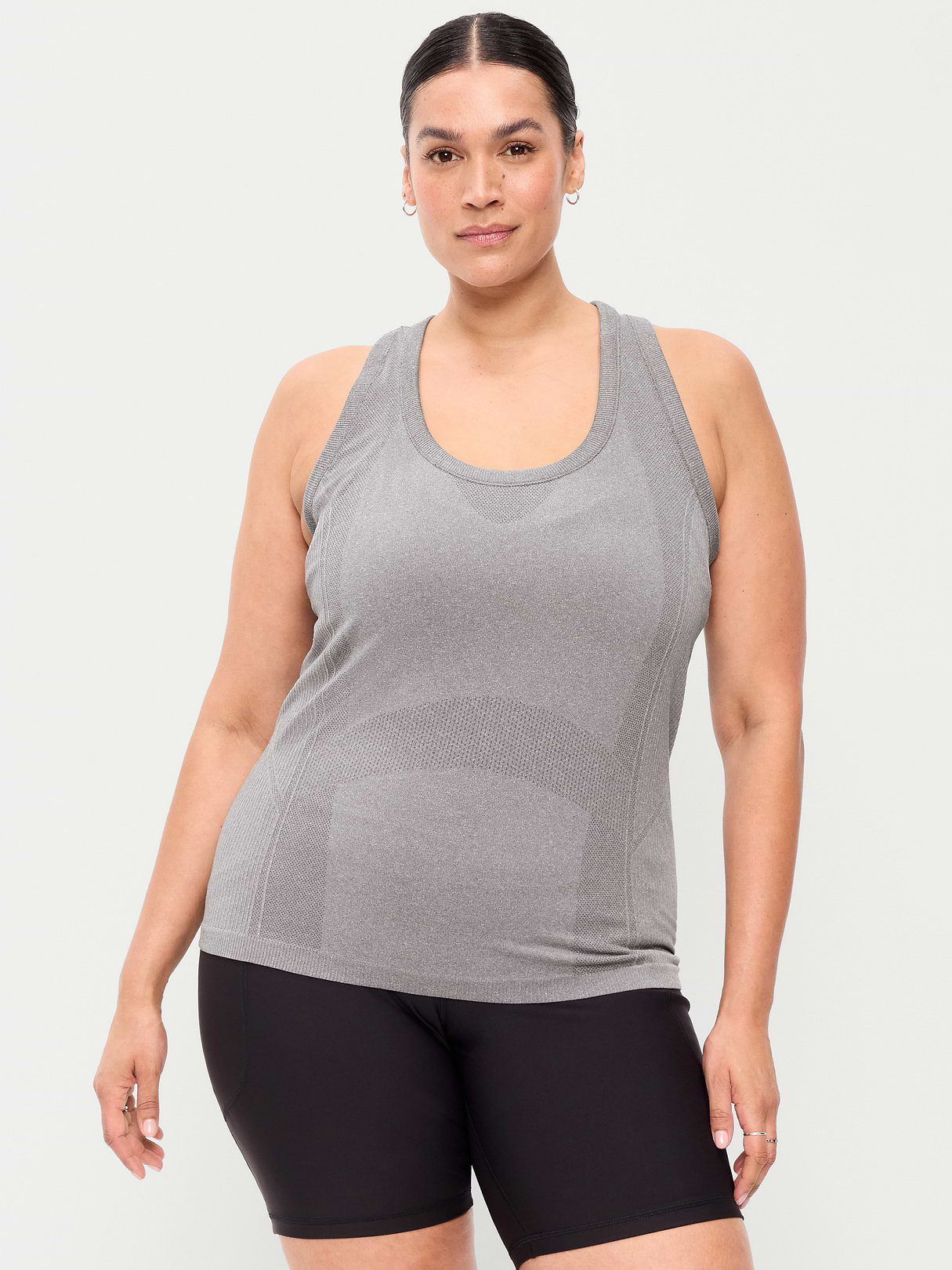 Fluid Seamless Fitted Tank Top - Heather Gray