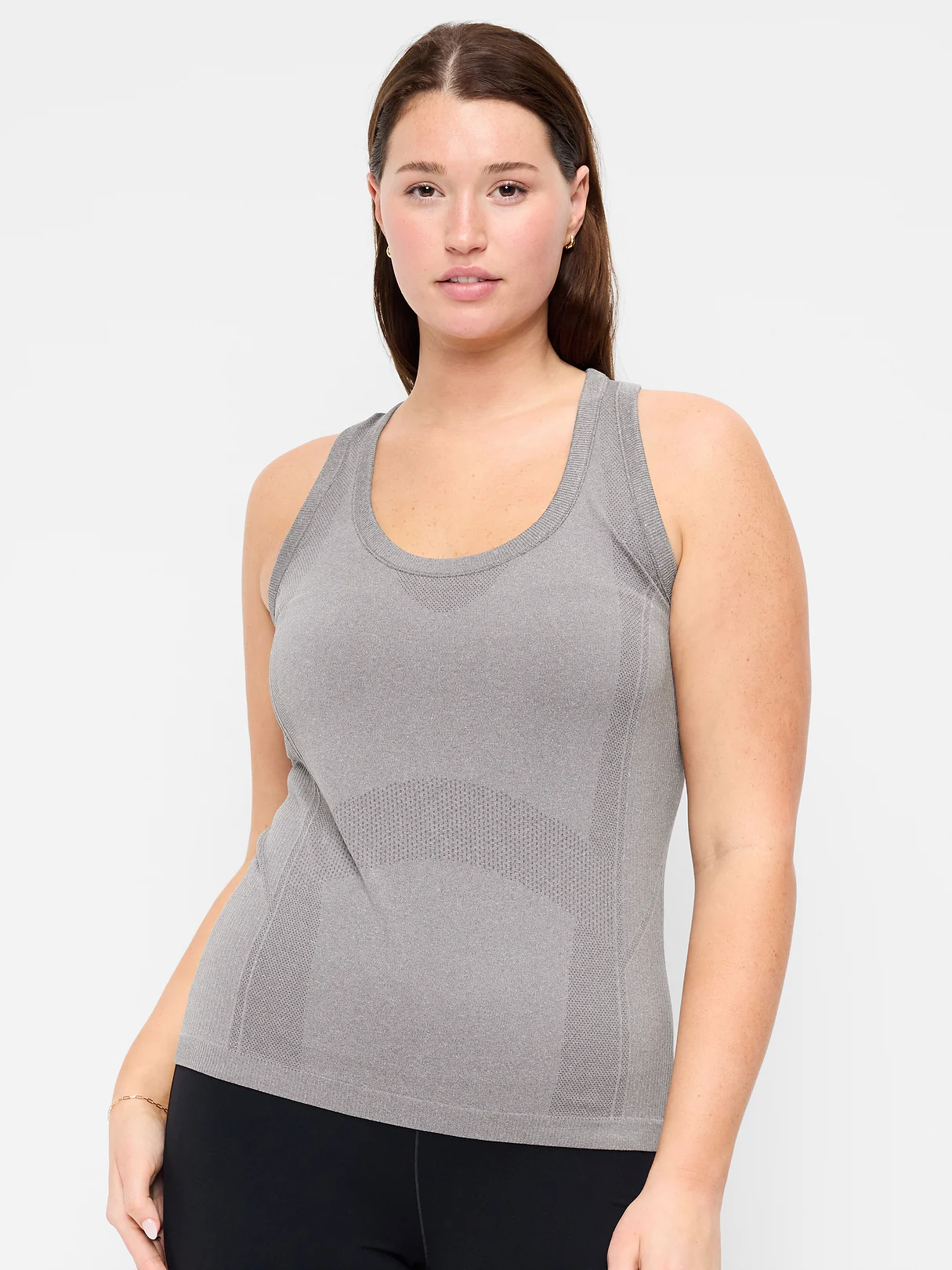 Fluid Seamless Fitted Tank Top - Heather Gray