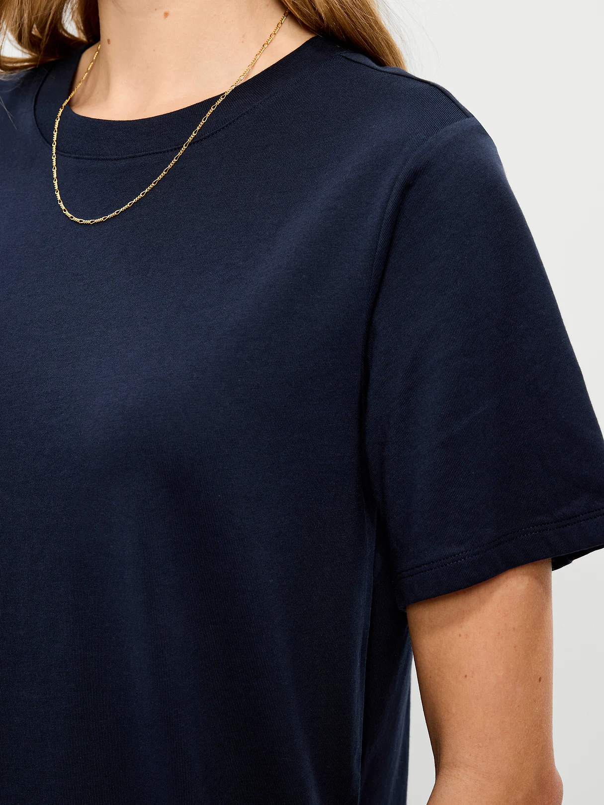 Vintage Crew-Neck Mini T-Shirt Dress - In the Navy