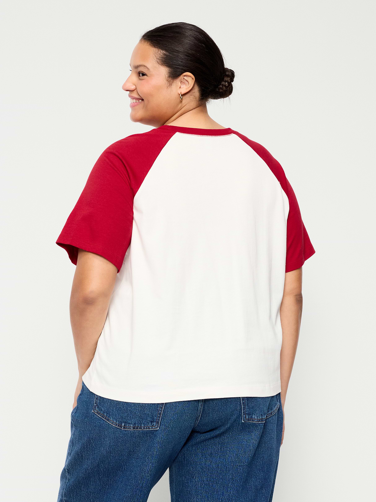 Vintage Crew-Neck Raglan T-Shirt - Annatto