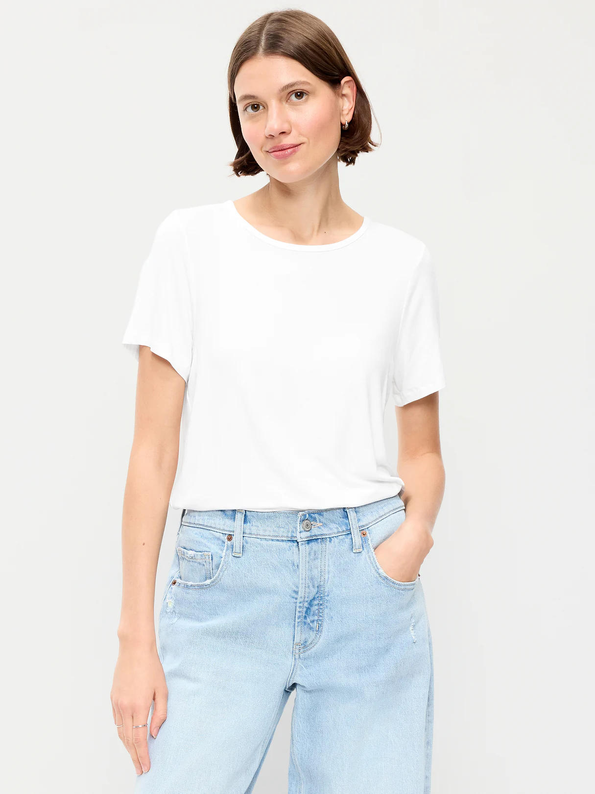 Luxe Crew-Neck T-Shirt - Calla Lilies