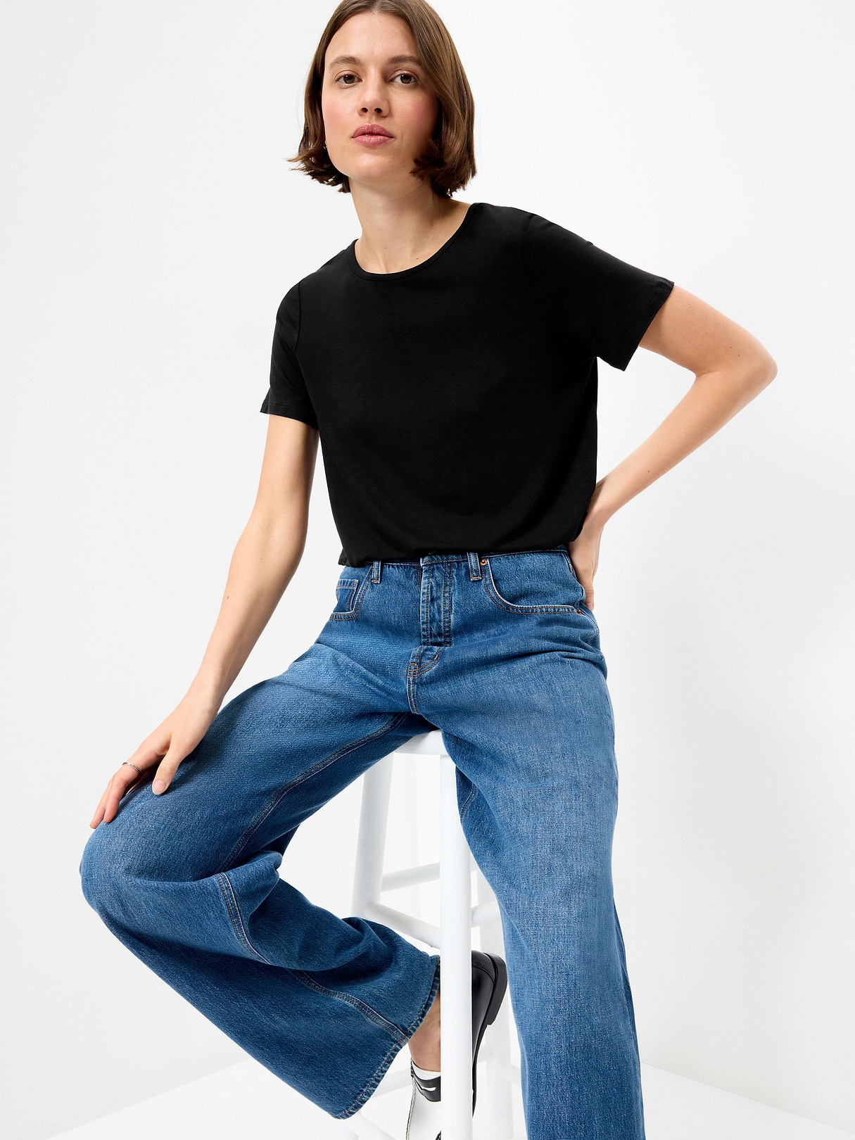 Luxe Crew-Neck T-Shirt - Light Black Heather
