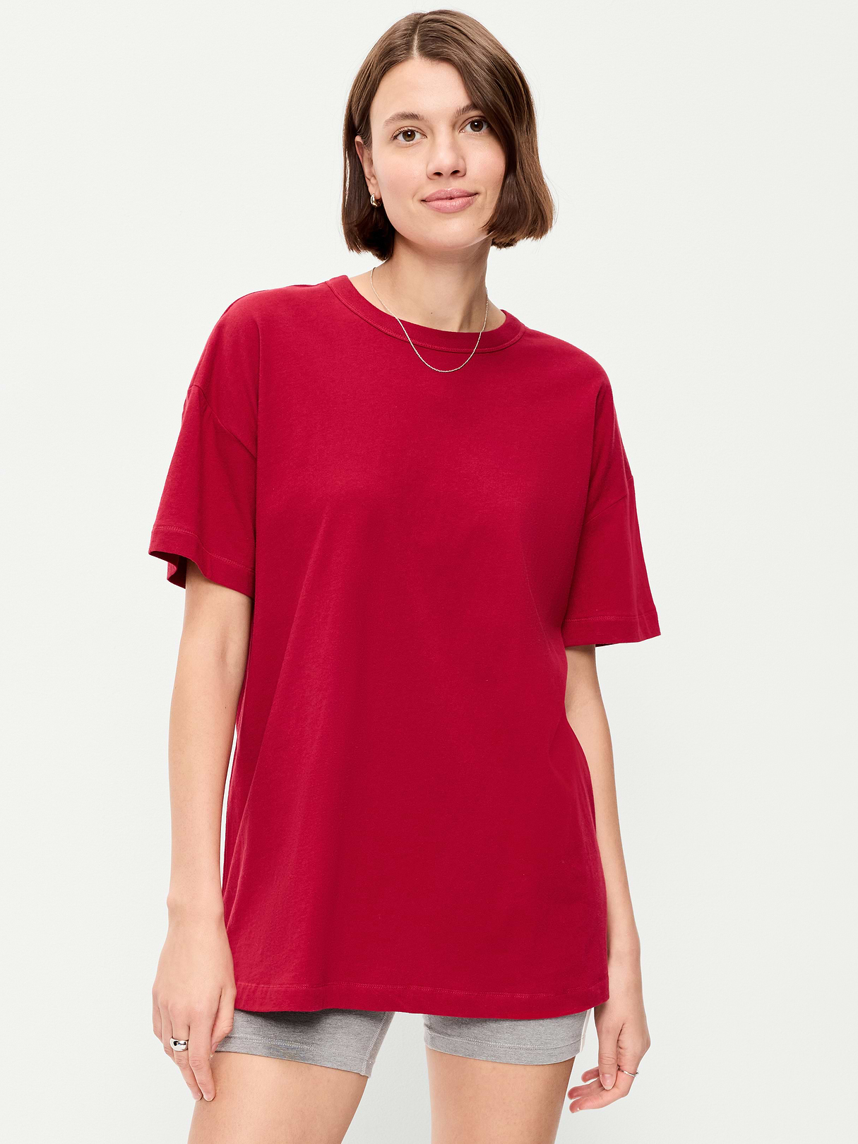 Oversized EveryWear Tunic T-Shirt - Annatto