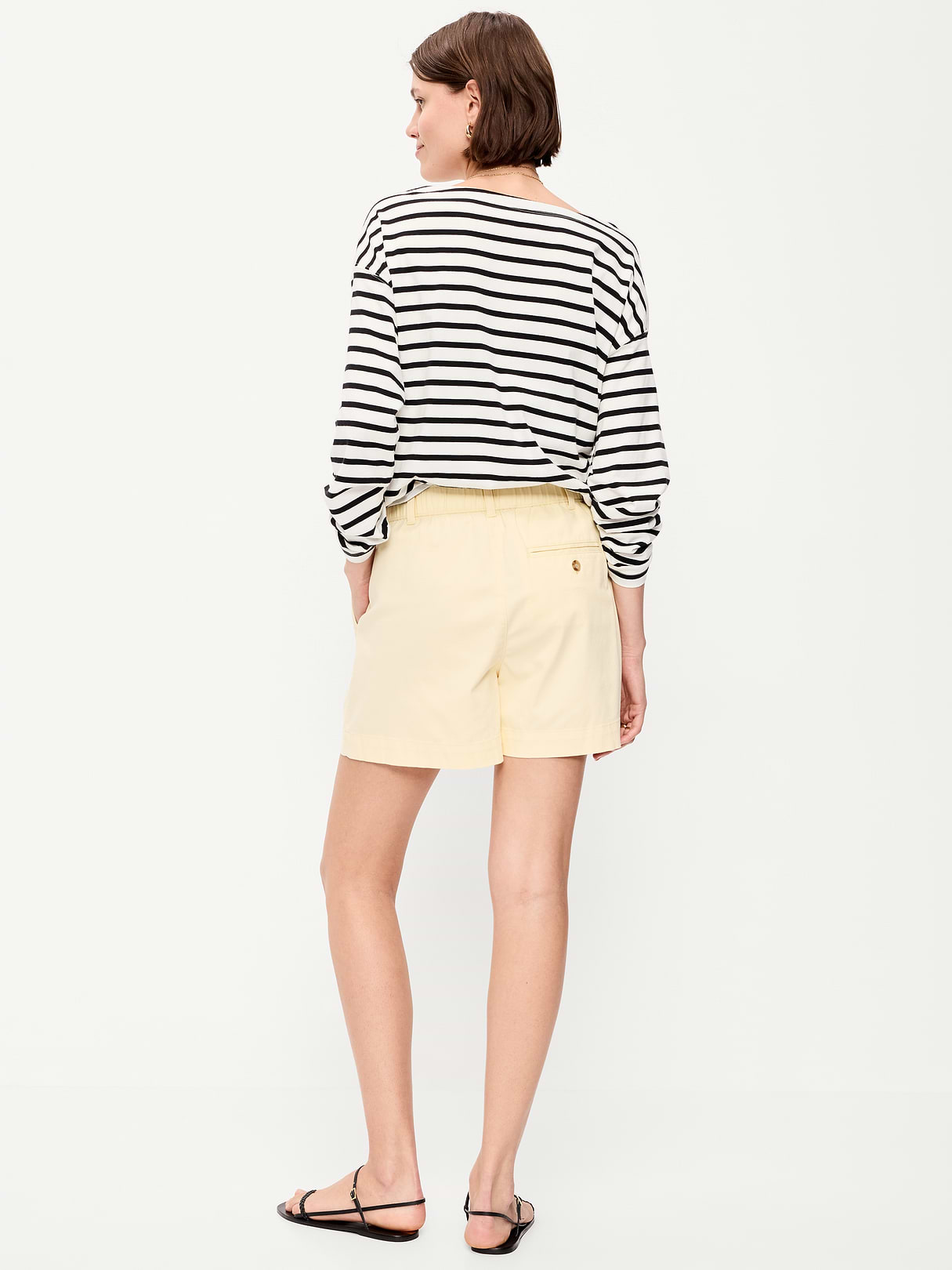 High-Waisted OGC Chino Shorts -- 6-inch inseam - Cool Almond