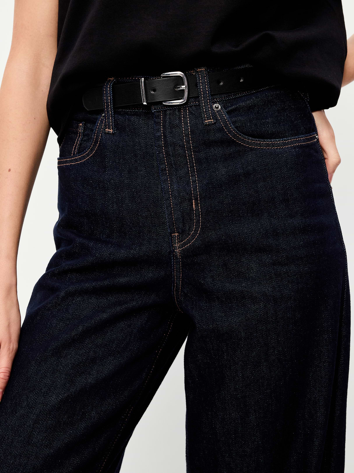 Classic Faux-Leather Belt - Black Jack