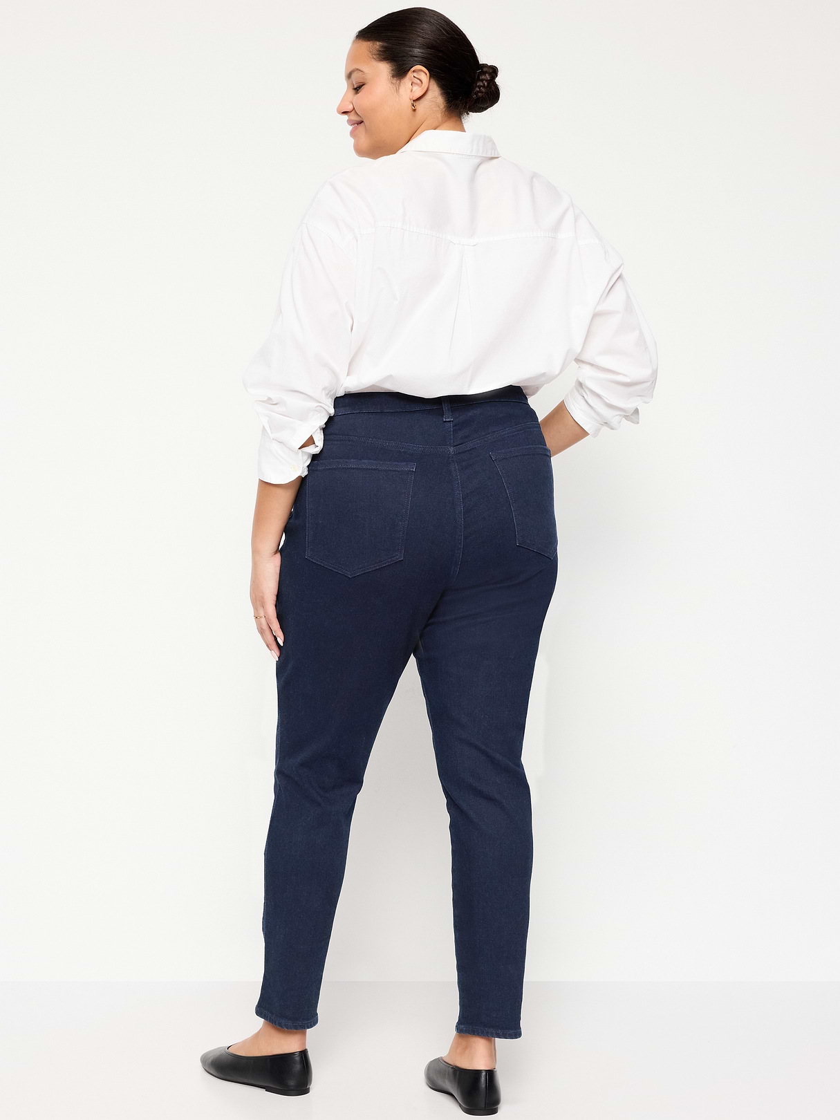 High-Waisted Slim Jeans - Rinse