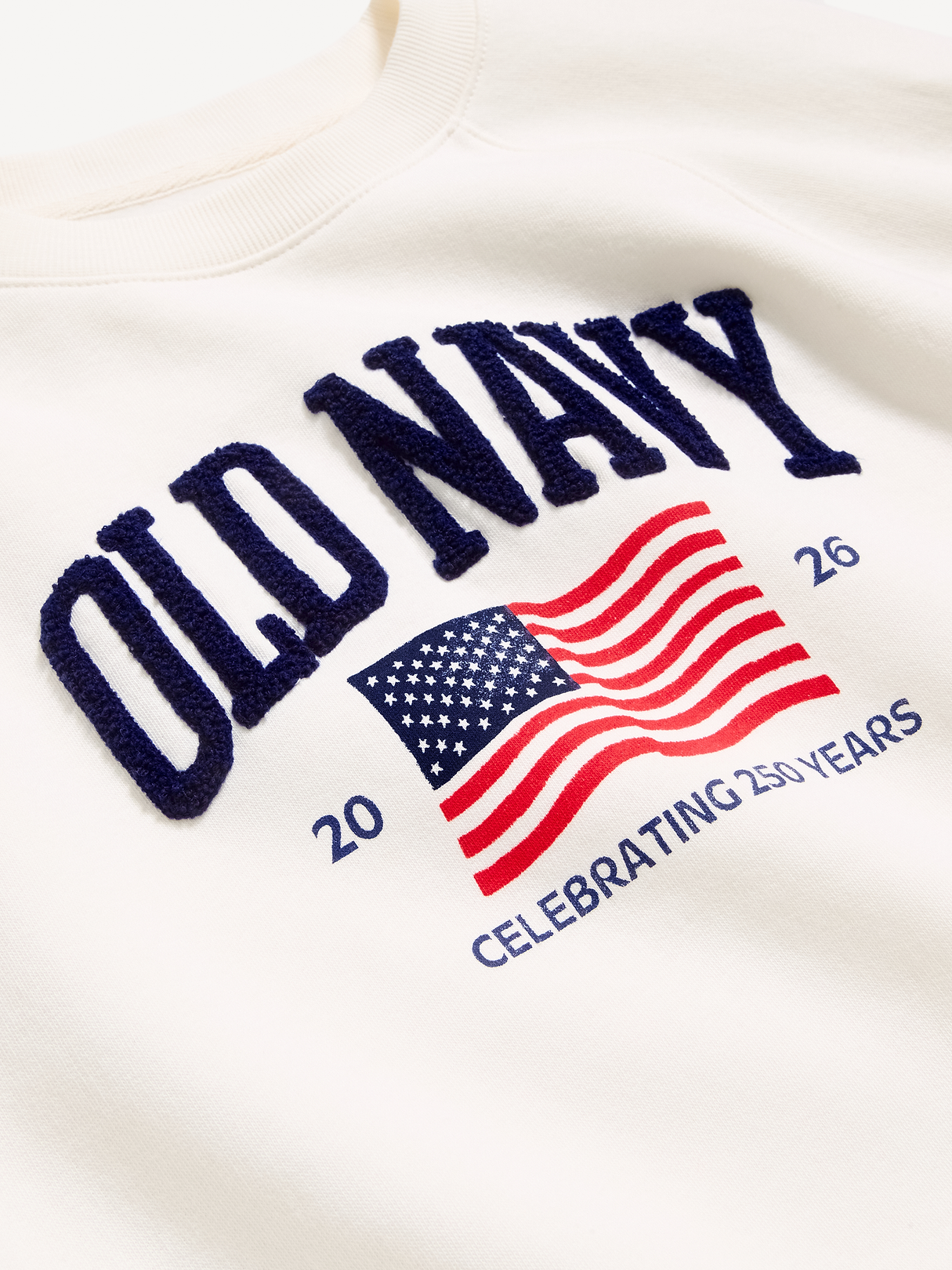 Flag Logo Graphic Sweatshirt - Bright White