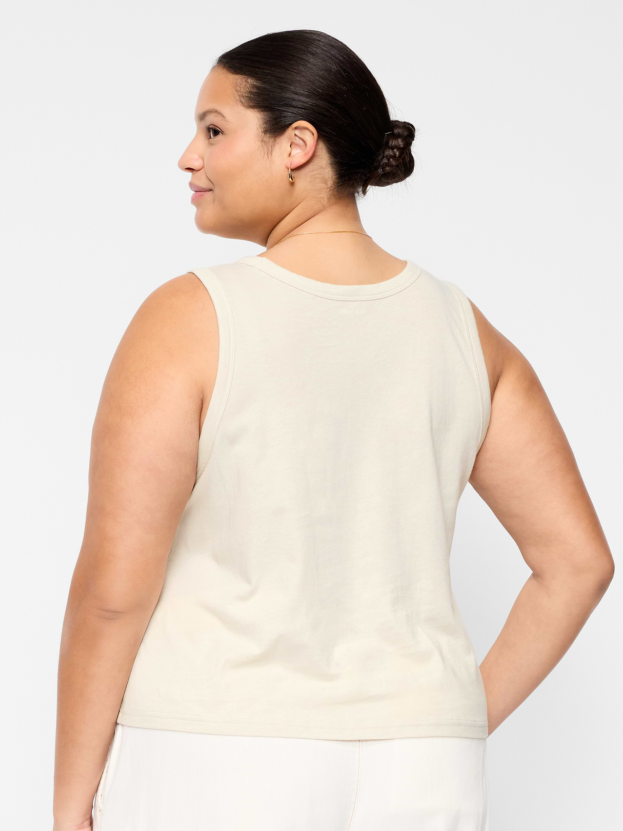 Relaxed Scoop-Neck Tank Top - Wish Bone